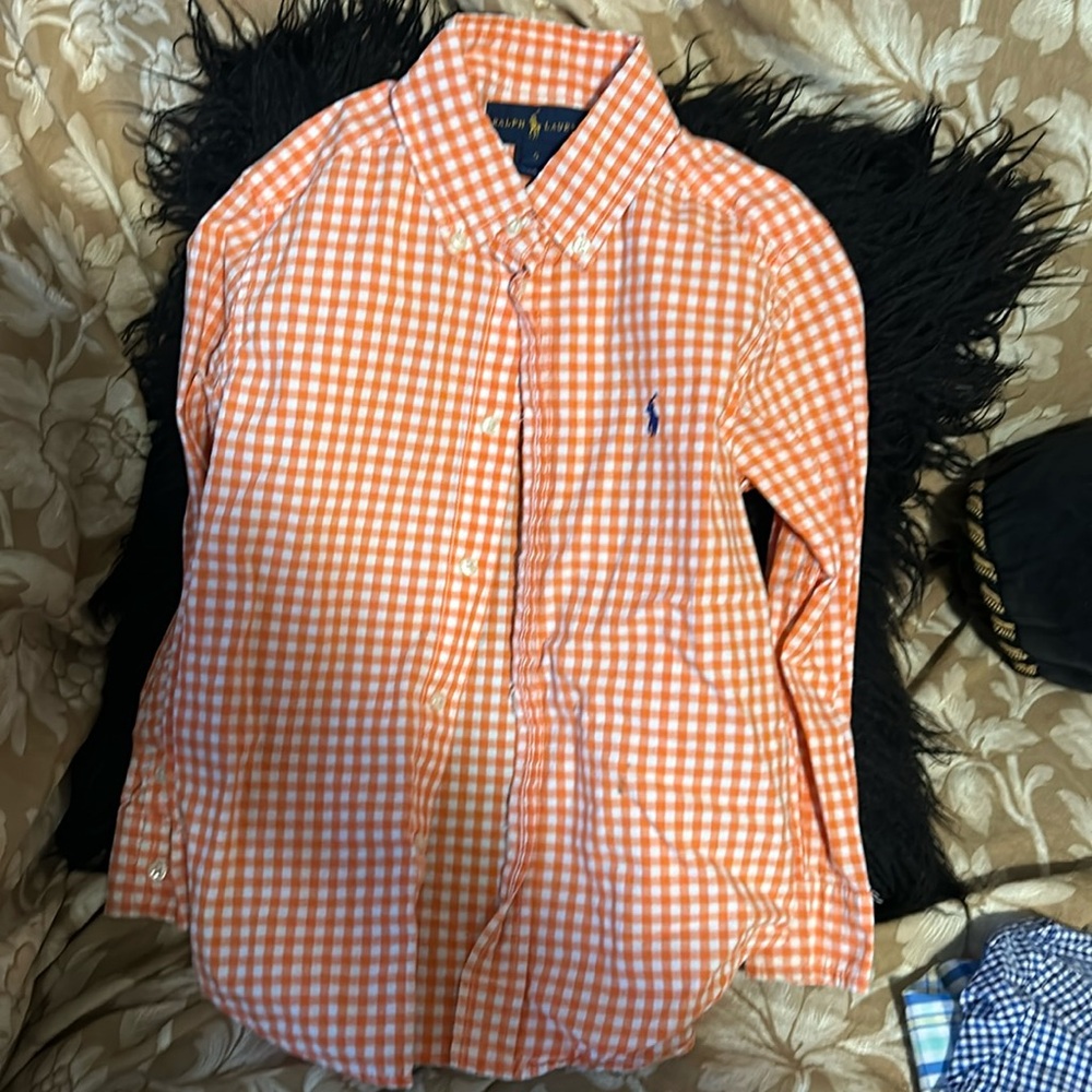 Orange Ralph Lauren button up size 5 small